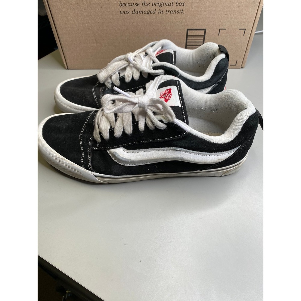 Vans Filmore Mens 11 Black White Suede Canvas Low Top Skate Shoes